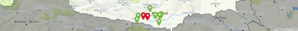 Map view for Pharmacies emergency services nearby Velden am Wörther See (Villach (Land), Kärnten)